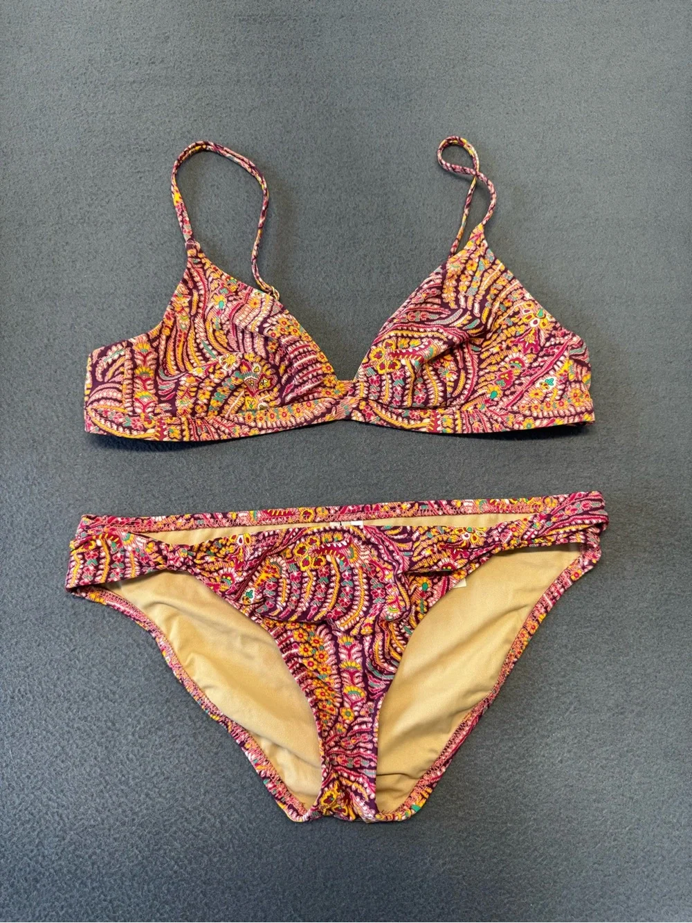 J. Crew Women’s Pink Paisley Two-Piece Bikini Set